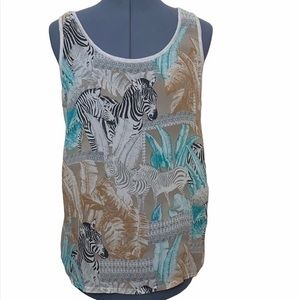 Two by Vince Camino Zebra Tank